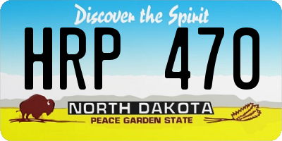 ND license plate HRP470