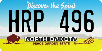 ND license plate HRP496