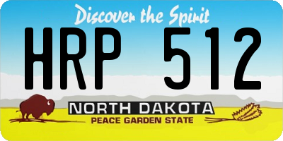 ND license plate HRP512