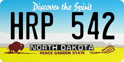 ND license plate HRP542