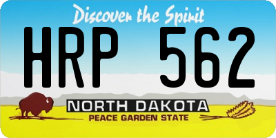 ND license plate HRP562