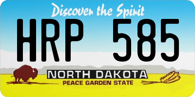 ND license plate HRP585