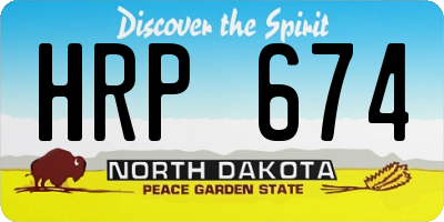 ND license plate HRP674