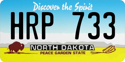 ND license plate HRP733
