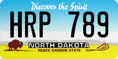 ND license plate HRP789