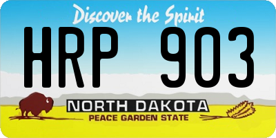 ND license plate HRP903