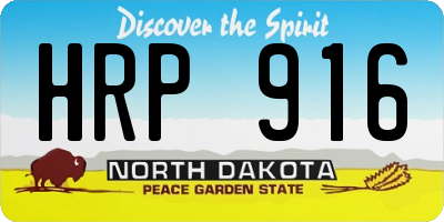ND license plate HRP916