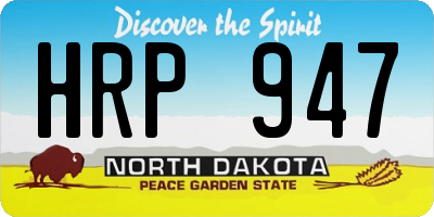 ND license plate HRP947