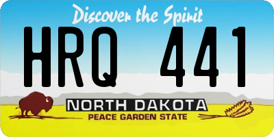 ND license plate HRQ441