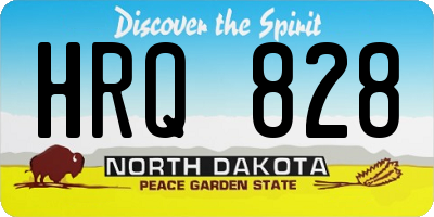ND license plate HRQ828