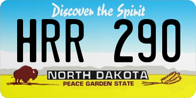 ND license plate HRR290