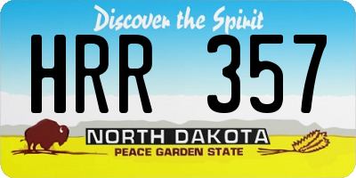 ND license plate HRR357