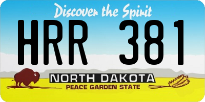 ND license plate HRR381