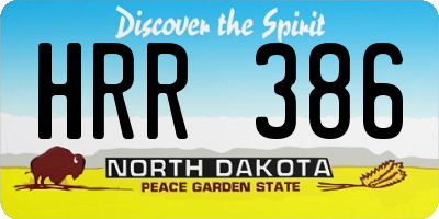 ND license plate HRR386