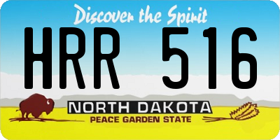 ND license plate HRR516