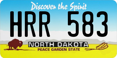 ND license plate HRR583