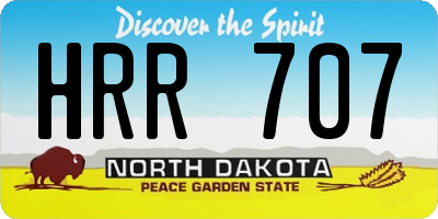 ND license plate HRR707