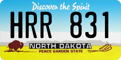 ND license plate HRR831