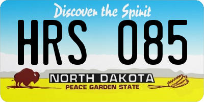 ND license plate HRS085