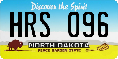 ND license plate HRS096
