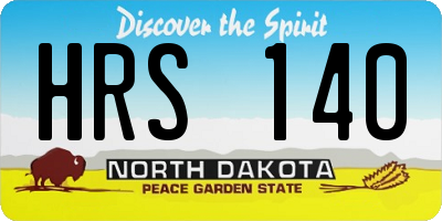 ND license plate HRS140