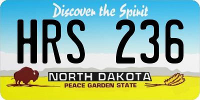 ND license plate HRS236