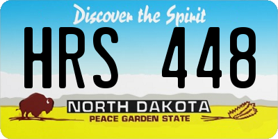 ND license plate HRS448