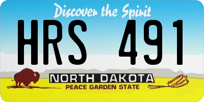 ND license plate HRS491