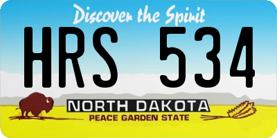 ND license plate HRS534