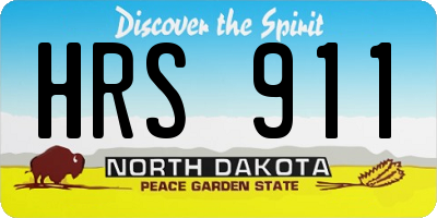 ND license plate HRS911