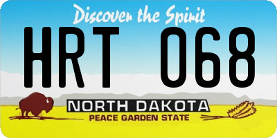 ND license plate HRT068