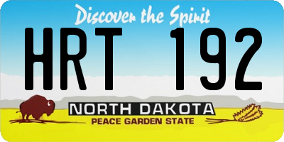 ND license plate HRT192