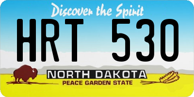 ND license plate HRT530