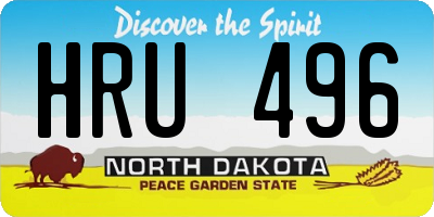 ND license plate HRU496