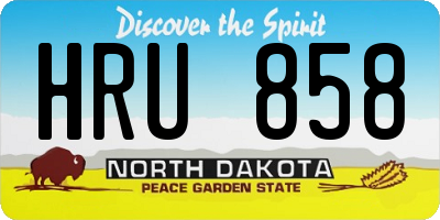 ND license plate HRU858