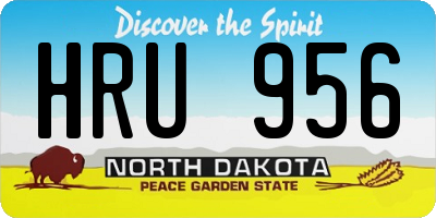 ND license plate HRU956