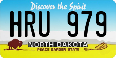 ND license plate HRU979