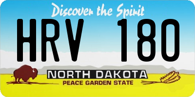 ND license plate HRV180
