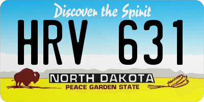 ND license plate HRV631
