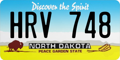 ND license plate HRV748