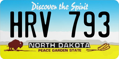 ND license plate HRV793