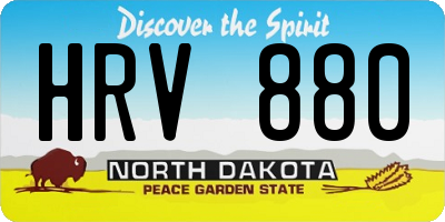 ND license plate HRV880