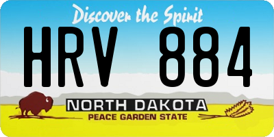ND license plate HRV884