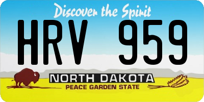 ND license plate HRV959
