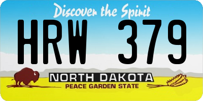 ND license plate HRW379
