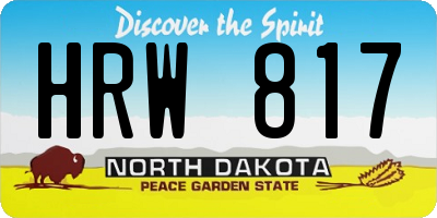 ND license plate HRW817