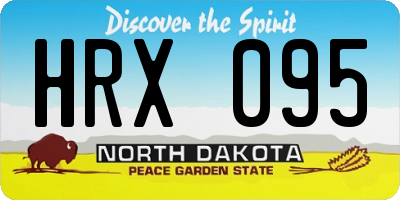 ND license plate HRX095
