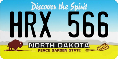 ND license plate HRX566