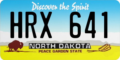 ND license plate HRX641