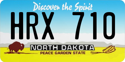ND license plate HRX710